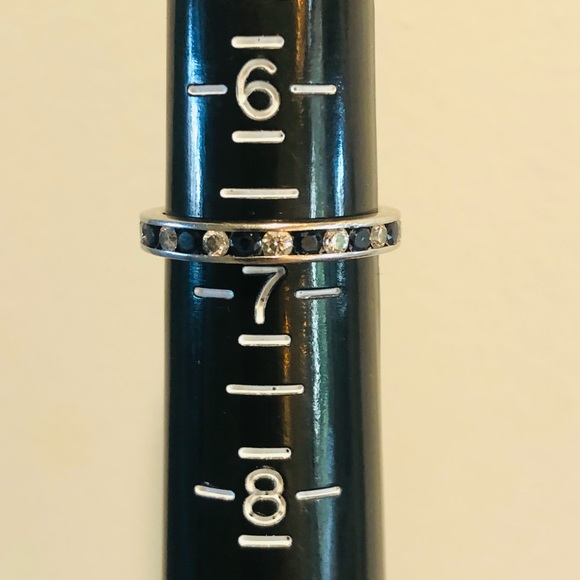 Auth Tiffany & Co Sapphire diamond eternity band - Picture 9 of 11